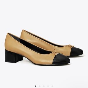 New Tory Burch cap toe pump